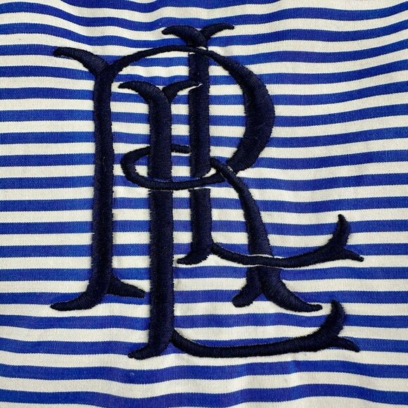 LAUREN RALPH LAUREN Strip Cotton Broadcloth Shirt Women's Size Small Embroidered - Picture 4 of 16